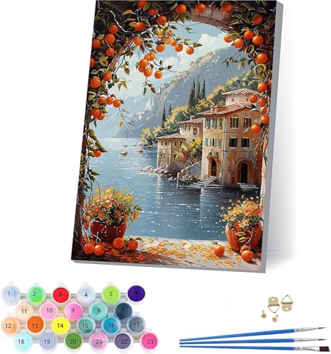 Obst Malen Nach Zahlen Erwachsene Mit Rahmen, Malen Nach Zahlen HäUser, DIY Set Erwachsene Mit 3 Pinseln und Acrylfarbe, Paint by Numbers für Deko Wohnzimmer, Geschenke für Frauen 70x95cm B-6209 Obst Malen Nach Zahlen Erwachsene Mit Rahmen, Malen Nach Zahlen HäUser, DIY Set Erwachsene Mit 3 Pinseln und Acrylfarbe, Paint by Numbers für Deko Wohnzimmer, Geschenke für Frauen 70x95cm B-6209 von KUEAJIOU