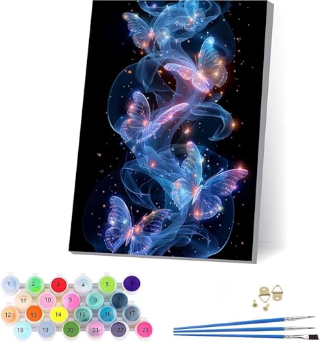 Schmetterling Malen Nach Zahlen Erwachsene Mit Rahmen, Malen Nach Zahlen Traum, DIY Set Erwachsene Mit 3 Pinseln und Acrylfarbe, Deko Wohnzimmer und Wanddeko, Geschenke für Frauen 100x130cm B-1478 Schmetterling Malen Nach Zahlen Erwachsene Mit Rahmen, Malen Nach Zahlen Traum, DIY Set Erwachsene Mit 3 Pinseln und Acrylfarbe, Deko Wohnzimmer und Wanddeko, Geschenke für Frauen 100x130cm B-1478 von KUEAJIOU