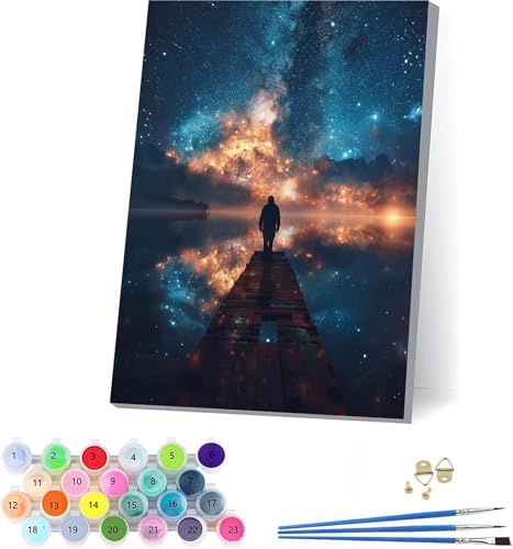 Sternenhimmel Malen Nach Zahlen Erwachsene Mit Rahmen, Malen Nach Zahlen Landschaft, DIY Set Erwachsene Mit 3 Pinseln und Acrylfarbe, Deko Wohnzimmer und Wanddeko, Geschenke für Frauen 30x40cm 5-9271 Sternenhimmel Malen Nach Zahlen Erwachsene Mit Rahmen, Malen Nach Zahlen Landschaft, DIY Set Erwachsene Mit 3 Pinseln und Acrylfarbe, Deko Wohnzimmer und Wanddeko, Geschenke für Frauen 30x40cm 5-9271 von KUEAJIOU