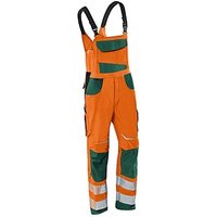 KÜBLER® unisex Warnschutz-Latzhose REFLECTIQ orange, moosgrün Größe 102 von KÜBLER®