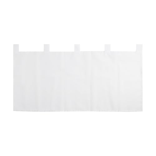 KUEEA Modern Kurzgardine für Küchenfenster, Scheibengardine mit Schlaufen, Bistrogardine Optik, Halbtransparent, HxB 45x90cm von KUEEA