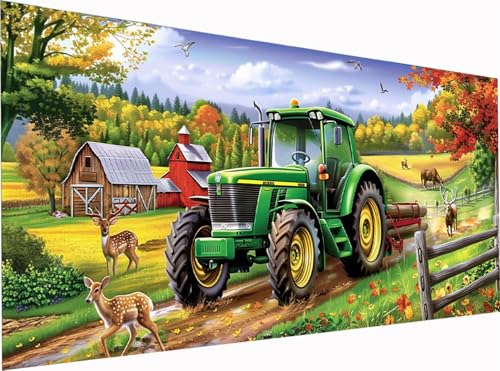 5D Diamond Painting Auto Diamond Painting Erwachsene Groß XXL 60x30cm, DIY Farm Stickerei Cross Stickerei Set, Diamant Malerei Bastelset Erwachsene, Mosaikherstellung, für Deko Wohnzimmer 7-1236 5D Diamond Painting Auto Diamond Painting Erwachsene Groß XXL 60x30cm, DIY Farm Stickerei Cross Stickerei Set, Diamant Malerei Bastelset Erwachsene, Mosaikherstellung, für Deko Wohnzimmer 7-1236 von KUEGDUNG