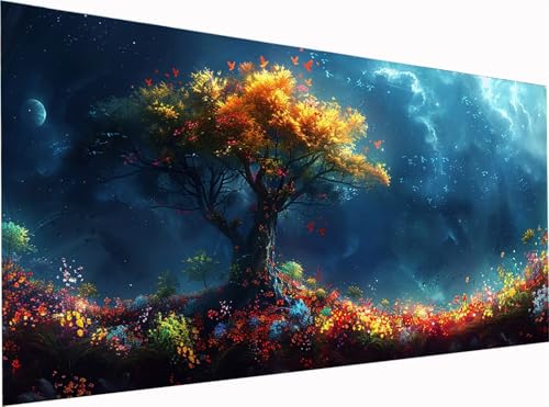 5D Diamond Painting Baum Diamond Painting Erwachsene Groß XXL 300x100cm, DIY Blume Stickerei Cross Stickerei Set, Diamant Malerei Bastelset Erwachsene, Mosaikherstellung, für Deko Wohnzimmer R-2662 5D Diamond Painting Baum Diamond Painting Erwachsene Groß XXL 300x100cm, DIY Blume Stickerei Cross Stickerei Set, Diamant Malerei Bastelset Erwachsene, Mosaikherstellung, für Deko Wohnzimmer R-2662 von KUEGDUNG