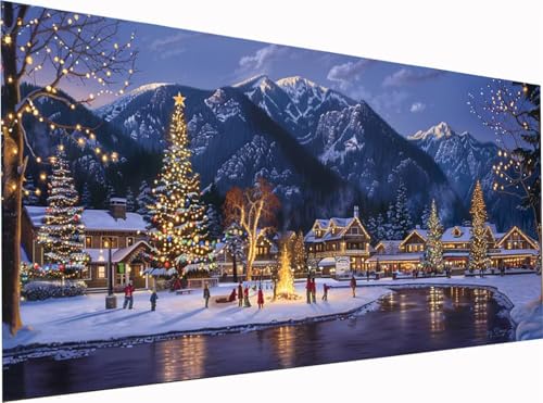 5D Diamond Painting Berg Diamond Painting Erwachsene Groß XXL 80x40cm, DIY Schneeszene Stickerei Cross Stickerei Set, Diamant Malerei Bastelset Erwachsene, für Deko Wohnzimmer Geschenke I-7352 5D Diamond Painting Berg Diamond Painting Erwachsene Groß XXL 80x40cm, DIY Schneeszene Stickerei Cross Stickerei Set, Diamant Malerei Bastelset Erwachsene, für Deko Wohnzimmer Geschenke I-7352 von KUEGDUNG