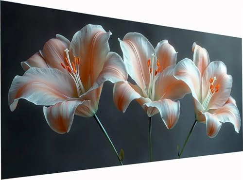 5D Diamond Painting Blume Diamond Painting Erwachsene Groß XXL 300x100cm, DIY Pflanzen Stickerei Cross Stickerei Set, Diamant Malerei Bastelset Erwachsene, für Deko Wohnzimmer Geschenke 6-9073 von KUEGDUNG