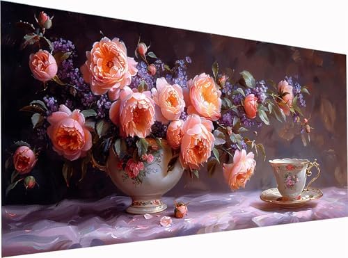 5D Diamond Painting Blume Diamond Painting Erwachsene Groß XXL 300x100cm, DIY Pflanzen Stickerei Cross Stickerei Set, Diamant Malerei Bastelset Erwachsene, für Deko Wohnzimmer Geschenke Y-6073 5D Diamond Painting Blume Diamond Painting Erwachsene Groß XXL 300x100cm, DIY Pflanzen Stickerei Cross Stickerei Set, Diamant Malerei Bastelset Erwachsene, für Deko Wohnzimmer Geschenke Y-6073 von KUEGDUNG