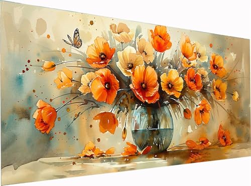 5D Diamond Painting Blume Diamond Painting Erwachsene Groß XXL 300x100cm, DIY Schmetterling Stickerei Cross Stickerei Set, Diamant Malerei Bastelset Erwachsene, für Deko Wohnzimmer Geschenke 2-8813 5D Diamond Painting Blume Diamond Painting Erwachsene Groß XXL 300x100cm, DIY Schmetterling Stickerei Cross Stickerei Set, Diamant Malerei Bastelset Erwachsene, für Deko Wohnzimmer Geschenke 2-8813 von KUEGDUNG