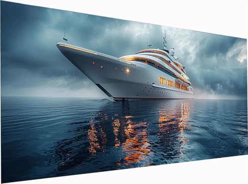 5D Diamond Painting Boot Diamond Painting Erwachsene Groß XXL 300x100cm, DIY Ozean Stickerei Cross Stickerei Set, Diamant Malerei Bastelset Erwachsene, Mosaikherstellung, für Deko Wohnzimmer 6-4614 von KUEGDUNG
