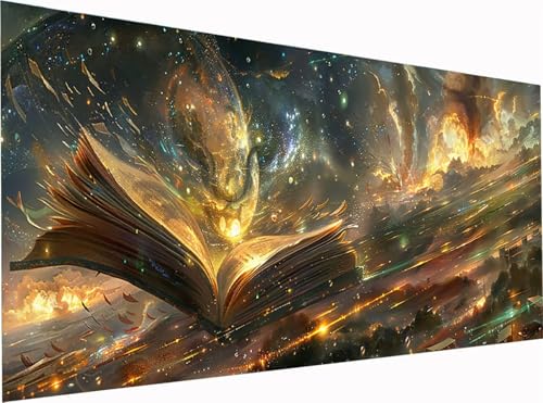 5D Diamond Painting Buch Diamond Painting Erwachsene Groß XXL 160x80cm, DIY Sternenhimmel Stickerei Cross Stickerei Set, Diamant Malerei Bastelset Erwachsene, für Deko Wohnzimmer Geschenke D-1514 5D Diamond Painting Buch Diamond Painting Erwachsene Groß XXL 160x80cm, DIY Sternenhimmel Stickerei Cross Stickerei Set, Diamant Malerei Bastelset Erwachsene, für Deko Wohnzimmer Geschenke D-1514 von KUEGDUNG