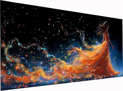 5D Diamond Painting Frau Diamond Painting Erwachsene Groß XXL 300x100cm, DIY Rock Stickerei Cross Stickerei Set, Diamant Malerei Bastelset Erwachsene, Mosaikherstellung, für Deko Wohnzimmer W-5029 von KUEGDUNG