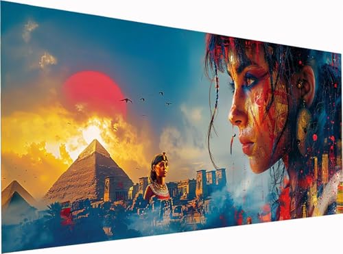 5D Diamond Painting Frau Diamond Painting Erwachsene Groß XXL 300x100cm, DIY äGypten Stickerei Cross Stickerei Set, Diamant Malerei Bastelset Erwachsene, Mosaikherstellung, für Deko Wohnzimmer 3-6908 5D Diamond Painting Frau Diamond Painting Erwachsene Groß XXL 300x100cm, DIY äGypten Stickerei Cross Stickerei Set, Diamant Malerei Bastelset Erwachsene, Mosaikherstellung, für Deko Wohnzimmer 3-6908 von KUEGDUNG