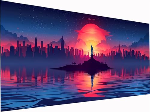 5D Diamond Painting Freiheitsstatue Diamond Painting Erwachsene Groß XXL 300x100cm, DIY Sternenhimmel Stickerei Cross Stickerei Set, Diamant Malerei Bastelset Erwachsene, für Deko Wohnzimmer 3-7698 5D Diamond Painting Freiheitsstatue Diamond Painting Erwachsene Groß XXL 300x100cm, DIY Sternenhimmel Stickerei Cross Stickerei Set, Diamant Malerei Bastelset Erwachsene, für Deko Wohnzimmer 3-7698 von KUEGDUNG
