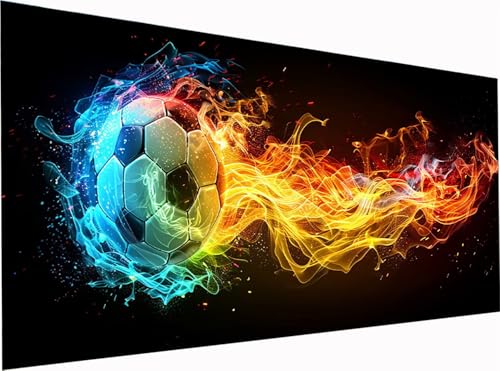 5D Diamond Painting FußBall Diamond Painting Erwachsene Groß XXL 300x100cm, DIY Flamme Stickerei Cross Stickerei Set, Diamant Malerei Bastelset Erwachsene, für Deko Wohnzimmer Geschenke 8-4920 5D Diamond Painting FußBall Diamond Painting Erwachsene Groß XXL 300x100cm, DIY Flamme Stickerei Cross Stickerei Set, Diamant Malerei Bastelset Erwachsene, für Deko Wohnzimmer Geschenke 8-4920 von KUEGDUNG