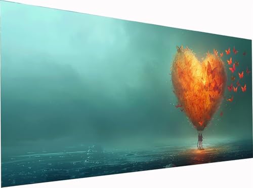 5D Diamond Painting Herz Diamond Painting Erwachsene Groß XXL 300x100cm, DIY Schmetterling Stickerei Cross Stickerei Set, Diamant Malerei Bastelset Erwachsene, für Deko Wohnzimmer Geschenke 9-4393 5D Diamond Painting Herz Diamond Painting Erwachsene Groß XXL 300x100cm, DIY Schmetterling Stickerei Cross Stickerei Set, Diamant Malerei Bastelset Erwachsene, für Deko Wohnzimmer Geschenke 9-4393 von KUEGDUNG