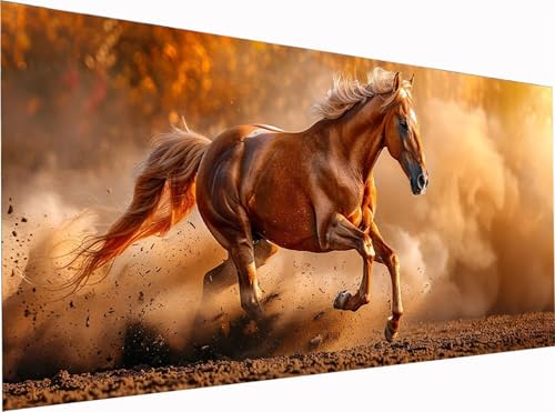 5D Diamond Painting Horse Diamond Painting Erwachsene Groß XXL 300x100cm, DIY Tier Stickerei Cross Stickerei Set, Diamant Malerei Bastelset Erwachsene, Mosaikherstellung, für Deko Wohnzimmer P-8092 5D Diamond Painting Horse Diamond Painting Erwachsene Groß XXL 300x100cm, DIY Tier Stickerei Cross Stickerei Set, Diamant Malerei Bastelset Erwachsene, Mosaikherstellung, für Deko Wohnzimmer P-8092 von KUEGDUNG