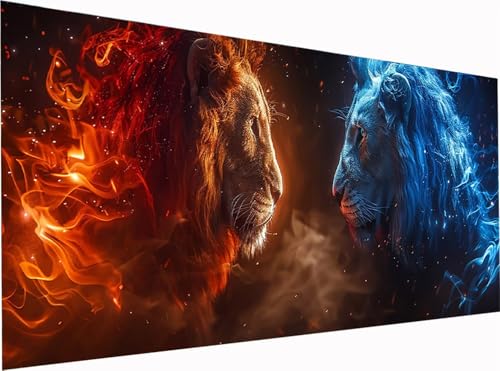 5D Diamond Painting LöWe Diamond Painting Erwachsene Groß XXL 300x100cm, DIY Flamme Stickerei Cross Stickerei Set, Diamant Malerei Bastelset Erwachsene, Mosaikherstellung, für Deko Wohnzimmer N-9391 5D Diamond Painting LöWe Diamond Painting Erwachsene Groß XXL 300x100cm, DIY Flamme Stickerei Cross Stickerei Set, Diamant Malerei Bastelset Erwachsene, Mosaikherstellung, für Deko Wohnzimmer N-9391 von KUEGDUNG