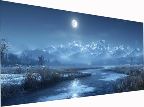 5D Diamond Painting Mond Diamond Painting Erwachsene Groß XXL 300x100cm, DIY Berg Stickerei Cross Stickerei Set, Diamant Malerei Bastelset Erwachsene, Mosaikherstellung, für Deko Wohnzimmer D-8225 5D Diamond Painting Mond Diamond Painting Erwachsene Groß XXL 300x100cm, DIY Berg Stickerei Cross Stickerei Set, Diamant Malerei Bastelset Erwachsene, Mosaikherstellung, für Deko Wohnzimmer D-8225 von KUEGDUNG