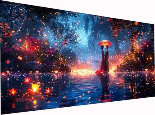 5D Diamond Painting Paar Diamond Painting Erwachsene Groß XXL 300x100cm, DIY Landschaft Stickerei Cross Stickerei Set, Diamant Malerei Bastelset Erwachsene, für Deko Wohnzimmer Geschenke 5-4625 5D Diamond Painting Paar Diamond Painting Erwachsene Groß XXL 300x100cm, DIY Landschaft Stickerei Cross Stickerei Set, Diamant Malerei Bastelset Erwachsene, für Deko Wohnzimmer Geschenke 5-4625 von KUEGDUNG