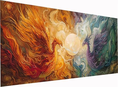 5D Diamond Painting PhöNix Diamond Painting Erwachsene Groß XXL 90x45cm, DIY Vogel Stickerei Cross Stickerei Set, Diamant Malerei Bastelset Erwachsene, Mosaikherstellung, für Deko Wohnzimmer 7-9927 5D Diamond Painting PhöNix Diamond Painting Erwachsene Groß XXL 90x45cm, DIY Vogel Stickerei Cross Stickerei Set, Diamant Malerei Bastelset Erwachsene, Mosaikherstellung, für Deko Wohnzimmer 7-9927 von KUEGDUNG