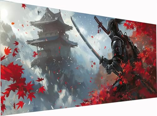 5D Diamond Painting Samurai Diamond Painting Erwachsene Groß XXL 200x100cm, DIY BläTter Stickerei Cross Stickerei Set, Diamant Malerei Bastelset Erwachsene, für Deko Wohnzimmer Geschenke G-7307 5D Diamond Painting Samurai Diamond Painting Erwachsene Groß XXL 200x100cm, DIY BläTter Stickerei Cross Stickerei Set, Diamant Malerei Bastelset Erwachsene, für Deko Wohnzimmer Geschenke G-7307 von KUEGDUNG