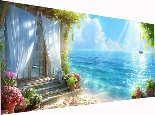 5D Diamond Painting Segelboot Diamond Painting Erwachsene Groß XXL 80x40cm, DIY Ozean Stickerei Cross Stickerei Set, Diamant Malerei Bastelset Erwachsene, Mosaikherstellung, für Deko Wohnzimmer 2-1829 5D Diamond Painting Segelboot Diamond Painting Erwachsene Groß XXL 80x40cm, DIY Ozean Stickerei Cross Stickerei Set, Diamant Malerei Bastelset Erwachsene, Mosaikherstellung, für Deko Wohnzimmer 2-1829 von KUEGDUNG
