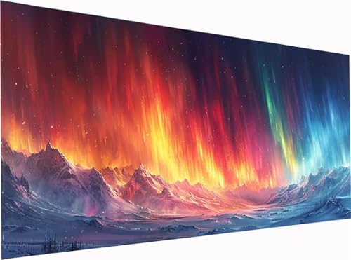 5D Diamond Painting Sternenhimmel Diamond Painting Erwachsene Groß XXL 300x100cm, DIY Berg Stickerei Cross Stickerei Set, Diamant Malerei Bastelset Erwachsene, für Deko Wohnzimmer Geschenke R-6683 von KUEGDUNG