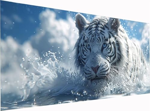 5D Diamond Painting Tiger Diamond Painting Erwachsene Groß XXL 300x100cm, DIY Tier Stickerei Cross Stickerei Set, Diamant Malerei Bastelset Erwachsene, Mosaikherstellung, für Deko Wohnzimmer R-9741 5D Diamond Painting Tiger Diamond Painting Erwachsene Groß XXL 300x100cm, DIY Tier Stickerei Cross Stickerei Set, Diamant Malerei Bastelset Erwachsene, Mosaikherstellung, für Deko Wohnzimmer R-9741 von KUEGDUNG