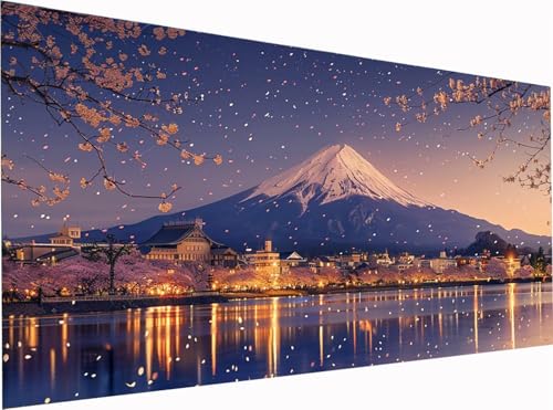 5D Diamond Painting Vulkan Fuji Diamond Painting Erwachsene Groß XXL 300x100cm, DIY Sternenhimmel Stickerei Cross Stickerei Set, Diamant Malerei Bastelset Erwachsene, für Deko Wohnzimmer V-1751 5D Diamond Painting Vulkan Fuji Diamond Painting Erwachsene Groß XXL 300x100cm, DIY Sternenhimmel Stickerei Cross Stickerei Set, Diamant Malerei Bastelset Erwachsene, für Deko Wohnzimmer V-1751 von KUEGDUNG