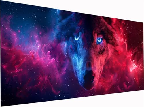 5D Diamond Painting Wolf Diamond Painting Erwachsene Groß XXL 300x100cm, DIY Tier Stickerei Cross Stickerei Set, Diamant Malerei Bastelset Erwachsene, Mosaikherstellung, für Deko Wohnzimmer Y-5741 5D Diamond Painting Wolf Diamond Painting Erwachsene Groß XXL 300x100cm, DIY Tier Stickerei Cross Stickerei Set, Diamant Malerei Bastelset Erwachsene, Mosaikherstellung, für Deko Wohnzimmer Y-5741 von KUEGDUNG