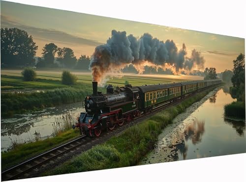 5D Diamond Painting Zug Diamond Painting Erwachsene Groß XXL 300x100cm, DIY Landschaft Stickerei Cross Stickerei Set, Diamant Malerei Bastelset Erwachsene, für Deko Wohnzimmer Geschenke T-1990 5D Diamond Painting Zug Diamond Painting Erwachsene Groß XXL 300x100cm, DIY Landschaft Stickerei Cross Stickerei Set, Diamant Malerei Bastelset Erwachsene, für Deko Wohnzimmer Geschenke T-1990 von KUEGDUNG