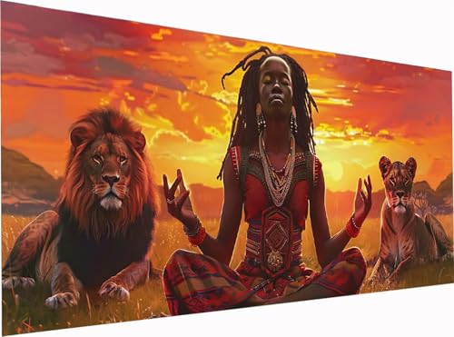 Afrikanische Frau Diamond Painting Erwachsene Groß XXL 90x45cm, 5D Diamant Painting Bilder Tier, DIY Stickerei Cross Stickerei Bastelset Erwachsene, Diamant Malerei für Deko Wohnzimmer Geschenke 2-874 Afrikanische Frau Diamond Painting Erwachsene Groß XXL 90x45cm, 5D Diamant Painting Bilder Tier, DIY Stickerei Cross Stickerei Bastelset Erwachsene, Diamant Malerei für Deko Wohnzimmer Geschenke 2-874 von KUEGDUNG
