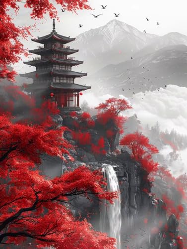 Architektur Malen Nach Zahlen Erwachsene mit Rahmen, Malen Nach Zahlen Berg, DIY Set Erwachsene, Paint by Numbers Set mit Pinseln und Acrylfarben, Deko Wohnzimmer, Geschenke für Frauen 70x95cm X-7593 Architektur Malen Nach Zahlen Erwachsene mit Rahmen, Malen Nach Zahlen Berg, DIY Set Erwachsene, Paint by Numbers Set mit Pinseln und Acrylfarben, Deko Wohnzimmer, Geschenke für Frauen 70x95cm X-7593 von KUEGDUNG