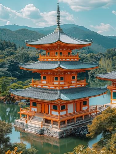 Architektur Malen Nach Zahlen Erwachsene mit Rahmen, Malen Nach Zahlen Rivers, DIY Set Erwachsene, Paint by Numbers Set mit Pinseln und Acrylfarben, Deko Wohnzimmer, Geschenke für Frauen 50x65cm V-868 Architektur Malen Nach Zahlen Erwachsene mit Rahmen, Malen Nach Zahlen Rivers, DIY Set Erwachsene, Paint by Numbers Set mit Pinseln und Acrylfarben, Deko Wohnzimmer, Geschenke für Frauen 50x65cm V-868 von KUEGDUNG