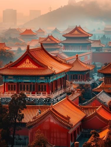 Architektur Malen Nach Zahlen Erwachsene mit Rahmen, Malen Nach Zahlen Verbotene Stadt, DIY Set Erwachsene, Paint by Numbers Set mit Pinseln und Acrylfarben, Deko Wohnzimmer Geschenke 50x65cm 7-9860 Architektur Malen Nach Zahlen Erwachsene mit Rahmen, Malen Nach Zahlen Verbotene Stadt, DIY Set Erwachsene, Paint by Numbers Set mit Pinseln und Acrylfarben, Deko Wohnzimmer Geschenke 50x65cm 7-9860 von KUEGDUNG