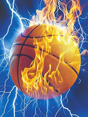 Basketball Malen Nach Zahlen Erwachsene, Flamme Malen Nach Zahlen, DIY Handgemalt Ölgemälde Kit Mit 3 Pinseln und Acrylfarbe, Paint by Numbers Bastelset Erwachsene für Deko Wohnzimmer 100x130cm D-5556 Basketball Malen Nach Zahlen Erwachsene, Flamme Malen Nach Zahlen, DIY Handgemalt Ölgemälde Kit Mit 3 Pinseln und Acrylfarbe, Paint by Numbers Bastelset Erwachsene für Deko Wohnzimmer 100x130cm D-5556 von KUEGDUNG