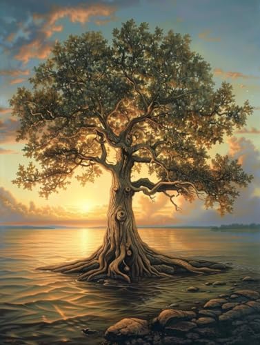 Baum Malen Nach Zahlen Erwachsene, Sonnenuntergang Malen Nach Zahlen, DIY Handgemalt Ölgemälde Kit Mit 3 Pinseln und Acrylfarbe, Paint by Numbers Bastelset Erwachsene, Deko Wohnzimmer 30x40cm 4-7987 Baum Malen Nach Zahlen Erwachsene, Sonnenuntergang Malen Nach Zahlen, DIY Handgemalt Ölgemälde Kit Mit 3 Pinseln und Acrylfarbe, Paint by Numbers Bastelset Erwachsene, Deko Wohnzimmer 30x40cm 4-7987 von KUEGDUNG