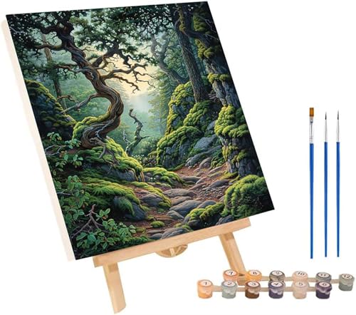 Baum Malen Nach Zahlen Erwachsene mit Rahmen, Malen Nach Zahlen Pflanzen, DIY Set Erwachsene, Paint by Numbers Set mit Pinseln und Acrylfarben, Deko Wohnzimmer, Geschenke für Frauen 50x65cm 5-7196 von KUEGDUNG