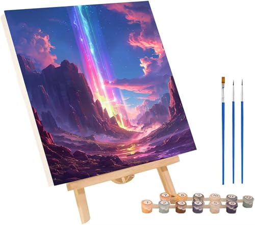 Berg Malen Nach Zahlen Erwachsene mit Rahmen, Malen Nach Zahlen Landschaft, DIY Set Erwachsene, Paint by Numbers Set mit Pinseln und Acrylfarben, Deko Wohnzimmer, Geschenke für Frauen 100x130cm 8-6591 Berg Malen Nach Zahlen Erwachsene mit Rahmen, Malen Nach Zahlen Landschaft, DIY Set Erwachsene, Paint by Numbers Set mit Pinseln und Acrylfarben, Deko Wohnzimmer, Geschenke für Frauen 100x130cm 8-6591 von KUEGDUNG