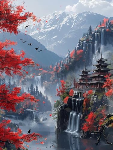 Berg Malen Nach Zahlen Erwachsene mit Rahmen, Malen Nach Zahlen Landschaft, DIY Set Erwachsene, Paint by Numbers Set mit Pinseln und Acrylfarben, Deko Wohnzimmer, Geschenke für Frauen 100x130cm Z-8138 Berg Malen Nach Zahlen Erwachsene mit Rahmen, Malen Nach Zahlen Landschaft, DIY Set Erwachsene, Paint by Numbers Set mit Pinseln und Acrylfarben, Deko Wohnzimmer, Geschenke für Frauen 100x130cm Z-8138 von KUEGDUNG