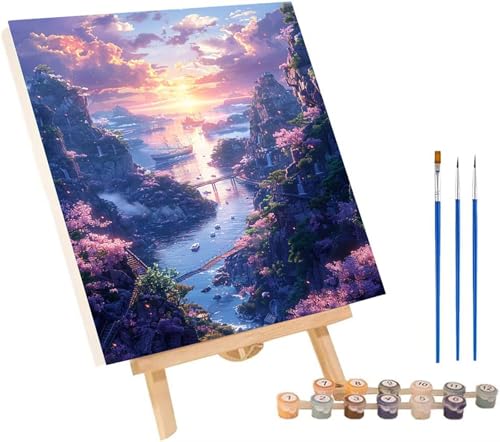 Berg Malen Nach Zahlen Erwachsene mit Rahmen, Malen Nach Zahlen Landschaft, DIY Set Erwachsene, Paint by Numbers Set mit Pinseln und Acrylfarben, Deko Wohnzimmer, Geschenke für Frauen 100x135cm 9-5180 Berg Malen Nach Zahlen Erwachsene mit Rahmen, Malen Nach Zahlen Landschaft, DIY Set Erwachsene, Paint by Numbers Set mit Pinseln und Acrylfarben, Deko Wohnzimmer, Geschenke für Frauen 100x135cm 9-5180 von KUEGDUNG