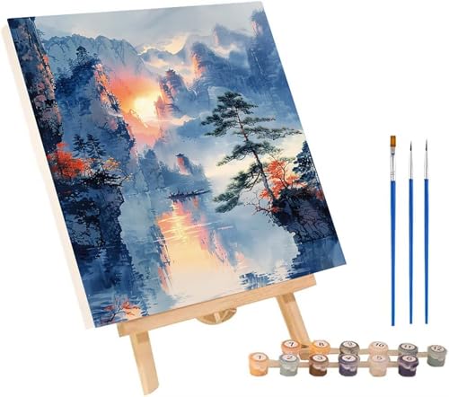 Berg Malen Nach Zahlen Erwachsene mit Rahmen, Malen Nach Zahlen Landschaft, DIY Set Erwachsene, Paint by Numbers Set mit Pinseln und Acrylfarben, Deko Wohnzimmer, Geschenke für Frauen 70x95cm 3-3371 Berg Malen Nach Zahlen Erwachsene mit Rahmen, Malen Nach Zahlen Landschaft, DIY Set Erwachsene, Paint by Numbers Set mit Pinseln und Acrylfarben, Deko Wohnzimmer, Geschenke für Frauen 70x95cm 3-3371 von KUEGDUNG