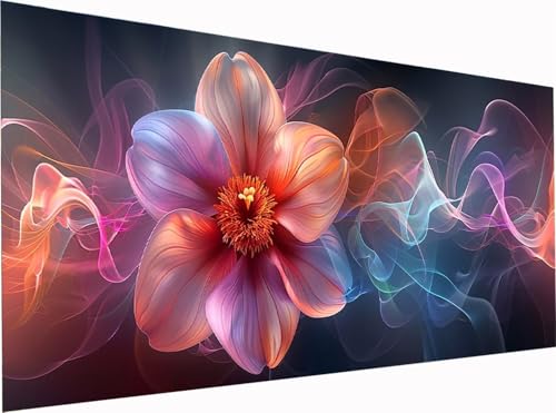 Blume Diamond Painting Erwachsene Groß XXL 300x100cm, 5D Diamant Painting Bilder Traum, DIY Stickerei Cross Stickerei Bastelset Erwachsene, Full Drill Diamant Malerei für Deko Wohnzimmer 1-3510 von KUEGDUNG