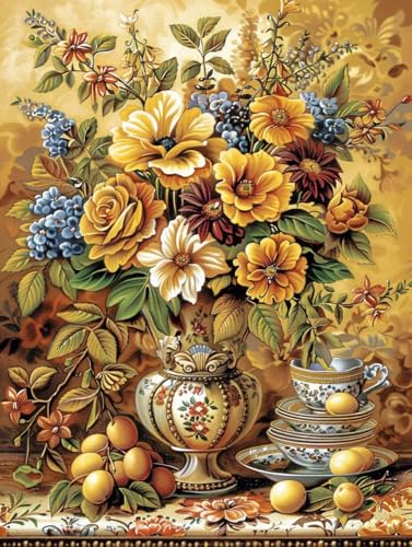 Blume Malen Nach Zahlen Erwachsene, Pflanzen Malen Nach Zahlen, DIY Handgemalt Ölgemälde Kit Mit 3 Pinseln und Acrylfarbe, Paint by Numbers Bastelset Erwachsene für Deko Wohnzimmer 100x135cm 1-7505 Blume Malen Nach Zahlen Erwachsene, Pflanzen Malen Nach Zahlen, DIY Handgemalt Ölgemälde Kit Mit 3 Pinseln und Acrylfarbe, Paint by Numbers Bastelset Erwachsene für Deko Wohnzimmer 100x135cm 1-7505 von KUEGDUNG