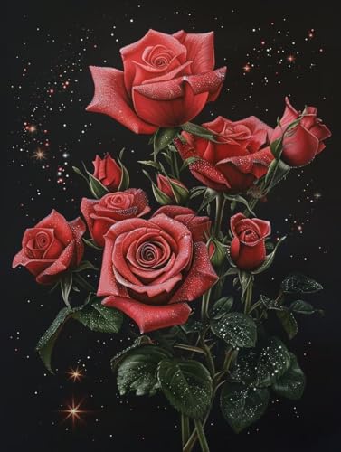 Blume Malen Nach Zahlen Erwachsene, Rose Malen Nach Zahlen, DIY Handgemalt Ölgemälde Kit Mit 3 Pinseln und Acrylfarbe, Paint by Numbers Bastelset Erwachsene für Deko Wohnzimmer 60x80cm 4-1454 Blume Malen Nach Zahlen Erwachsene, Rose Malen Nach Zahlen, DIY Handgemalt Ölgemälde Kit Mit 3 Pinseln und Acrylfarbe, Paint by Numbers Bastelset Erwachsene für Deko Wohnzimmer 60x80cm 4-1454 von KUEGDUNG