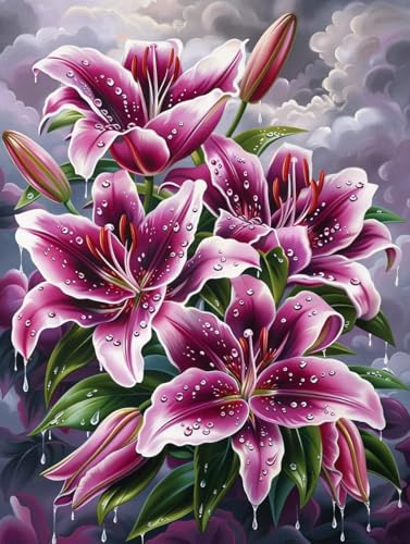 Blume Malen Nach Zahlen Erwachsene, Wolke Malen Nach Zahlen, DIY Handgemalt Ölgemälde Kit Mit 3 Pinseln und Acrylfarbe, Paint by Numbers Bastelset Erwachsene für Deko Wohnzimmer 30x40cm I-1070 Blume Malen Nach Zahlen Erwachsene, Wolke Malen Nach Zahlen, DIY Handgemalt Ölgemälde Kit Mit 3 Pinseln und Acrylfarbe, Paint by Numbers Bastelset Erwachsene für Deko Wohnzimmer 30x40cm I-1070 von KUEGDUNG