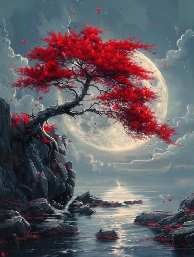 Diamond Painting Baum, 5D Diamond Painting Erwachsene Mond, DIY Basteln Erwachsene, Mosaikherstellung Set, Vollbohrer Diamant Kunst Stickerei Kreuzstich Kits, Deko Wohnzimmer Geschenke 60X80cm 6-6686 Diamond Painting Baum, 5D Diamond Painting Erwachsene Mond, DIY Basteln Erwachsene, Mosaikherstellung Set, Vollbohrer Diamant Kunst Stickerei Kreuzstich Kits, Deko Wohnzimmer Geschenke 60X80cm 6-6686 von KUEGDUNG