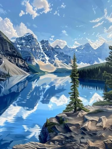 Diamond Painting Berg, 5D Diamond Painting Erwachsene Rivers, DIY Basteln Erwachsene, Mosaikherstellung Set, Vollbohrer Diamant Kunst Stickerei Kreuzstich Kits, Deko Wohnzimmer 70x95cm B-2733 Diamond Painting Berg, 5D Diamond Painting Erwachsene Rivers, DIY Basteln Erwachsene, Mosaikherstellung Set, Vollbohrer Diamant Kunst Stickerei Kreuzstich Kits, Deko Wohnzimmer 70x95cm B-2733 von KUEGDUNG