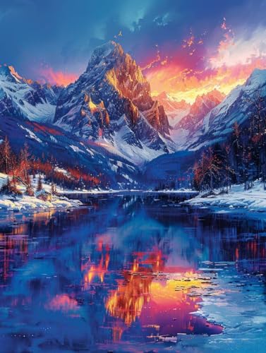 Diamond Painting Berg, 5D Diamond Painting Erwachsene Sonnenuntergang, DIY Basteln Erwachsene, Mosaikherstellung Set, Vollbohrer Diamant Kunst Stickerei Kits, Deko Wohnzimmer 80X110cm 4-6990 Diamond Painting Berg, 5D Diamond Painting Erwachsene Sonnenuntergang, DIY Basteln Erwachsene, Mosaikherstellung Set, Vollbohrer Diamant Kunst Stickerei Kits, Deko Wohnzimmer 80X110cm 4-6990 von KUEGDUNG