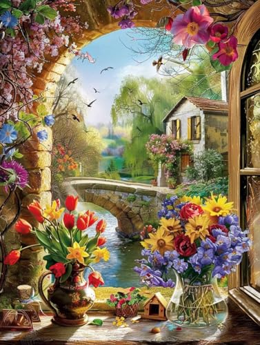 Diamond Painting Blume, 5D Diamond Painting Erwachsene Vogel, DIY Basteln Erwachsene, Mosaikherstellung Set, Vollbohrer Diamant Kunst Stickerei Kreuzstich Kits, Deko Wohnzimmer 70x95cm 7-2505 Diamond Painting Blume, 5D Diamond Painting Erwachsene Vogel, DIY Basteln Erwachsene, Mosaikherstellung Set, Vollbohrer Diamant Kunst Stickerei Kreuzstich Kits, Deko Wohnzimmer 70x95cm 7-2505 von KUEGDUNG