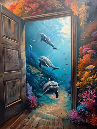 Diamond Painting Delphin, Pflanzen 5D Diamond Painting Erwachsene, DIY Basteln Erwachsene, Vollbohrer Diamant Kunst Stickerei Kreuzstich Kits, Deko Wohnzimmer und Wanddeko, Geschenke 60X70cm 1-5109 Diamond Painting Delphin, Pflanzen 5D Diamond Painting Erwachsene, DIY Basteln Erwachsene, Vollbohrer Diamant Kunst Stickerei Kreuzstich Kits, Deko Wohnzimmer und Wanddeko, Geschenke 60X70cm 1-5109 von KUEGDUNG